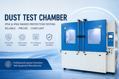 hakkında en son şirket haberleri Toz Test Odası Açıklaması: IP5X ve IP6X Testi Ürün Güvenilirliği Açısından Neden Önemlidir?