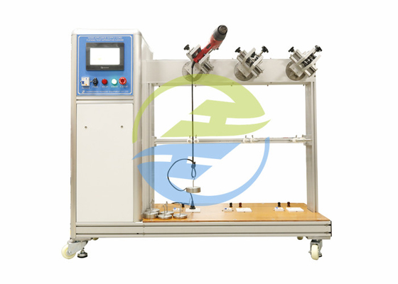 IEC60335-1 Ev Aletleri Besleme Kablosu Esneme Test Aparatı 3 İstasyon Çalışmayı Senkronize Ediyor